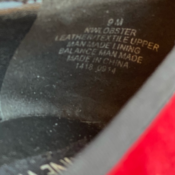 Nine West Red Suede Flats with Black Piping Detail, Size 9 - Picture 7 of 7